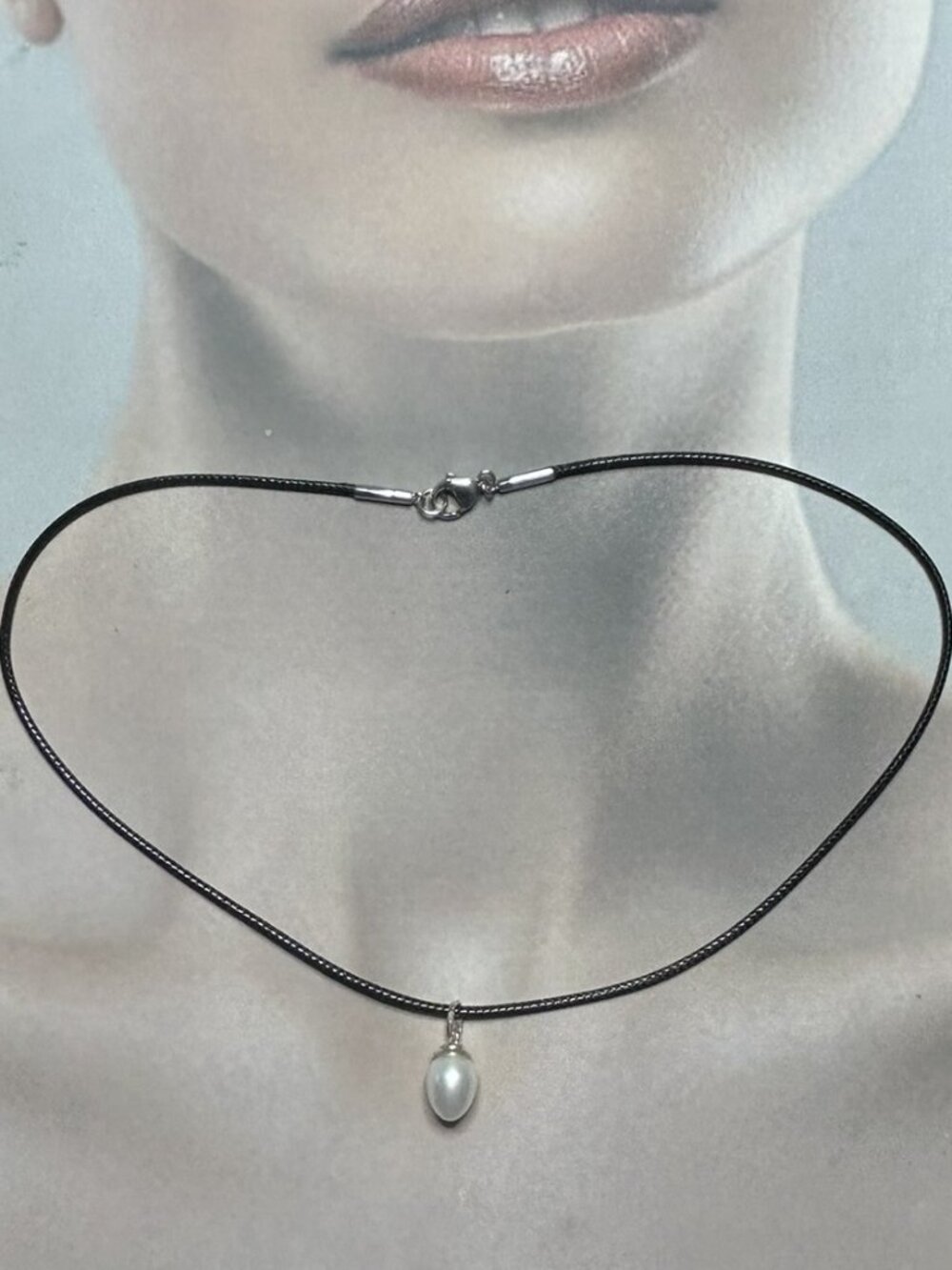 White Freshwater Pearl Silver Charm.